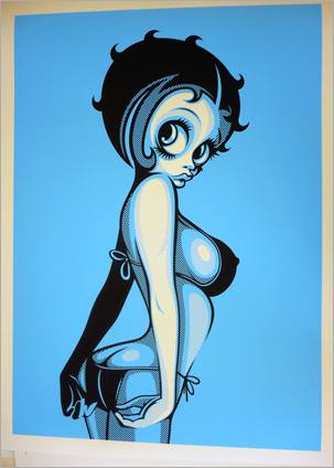 Rourke Van Dal 'Betty Boob' Blue Print Available - PostersandPrints - A  Street Art Graffiti Blog - The Best Art Blog Limited Edition Screen Prints  Street Art And Graffiti Top Artists