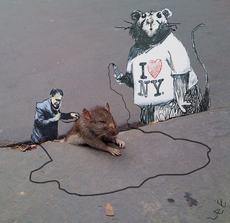 banksy rat stencil. sure if it is a Banksy or