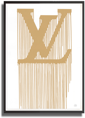 Zevs Liquidated 'Louis Vuitton' + 'Hammer & Sickle' Prints